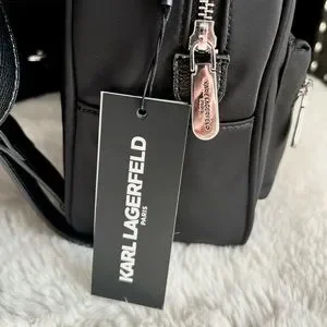 Karl Lagerfeld black/iridescent backpack purse Karl Lagerfeld Backpack Black Bags & Handbags for Women for  main image 4